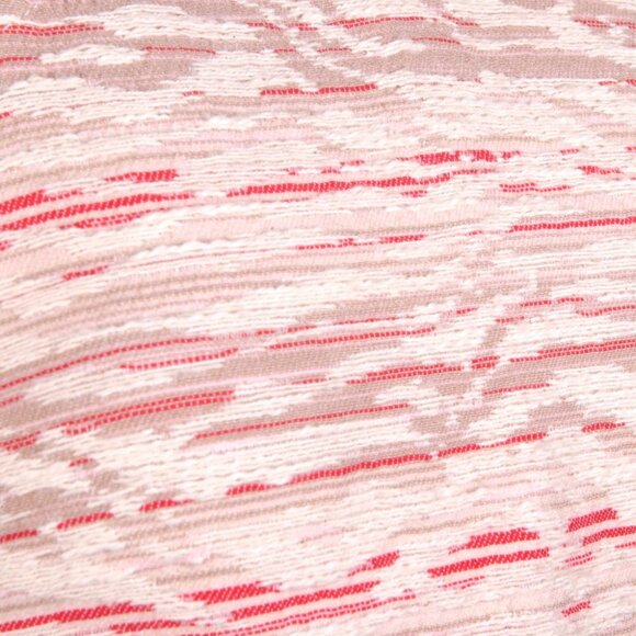 AS by DF Woven Short Dress Halter Neck Stretch Mesh Side Panel Cream Red Tan - Picture 8 of 9